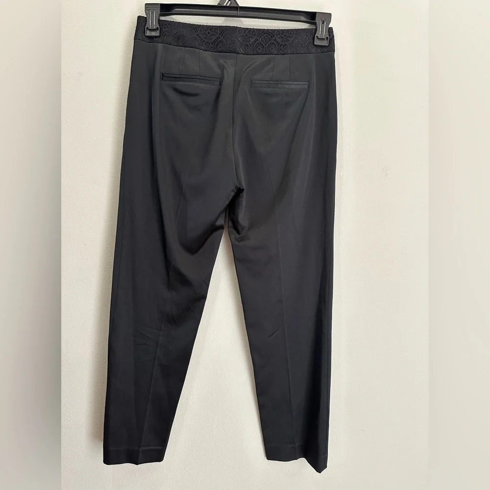 Tory Burch Geoff pants Professional Elegant Ankle Pants Silk Blend Black Sz 2